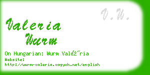 valeria wurm business card